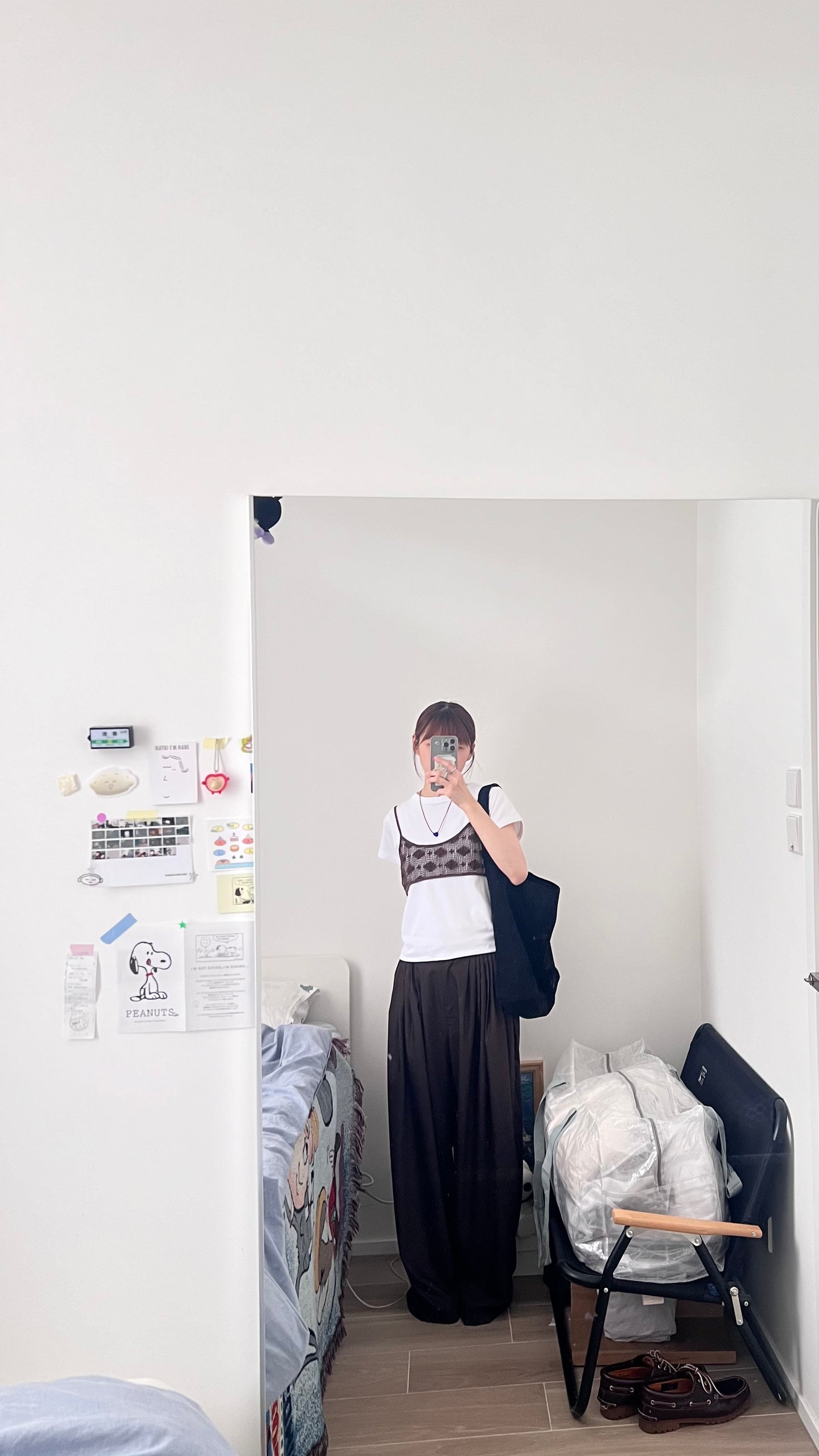 yoru pleated wide-leg trousers in brown (pre-order)