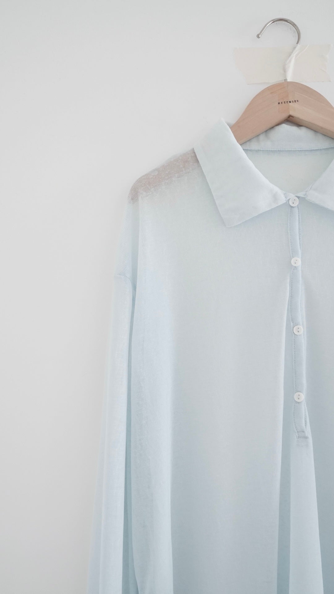 velor sheer polo shirt in sora (pre-order)