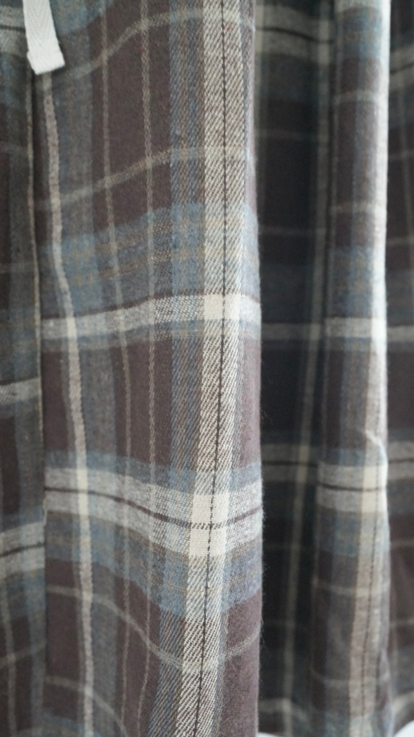 japanese style checked skirt in brown (pre-order)