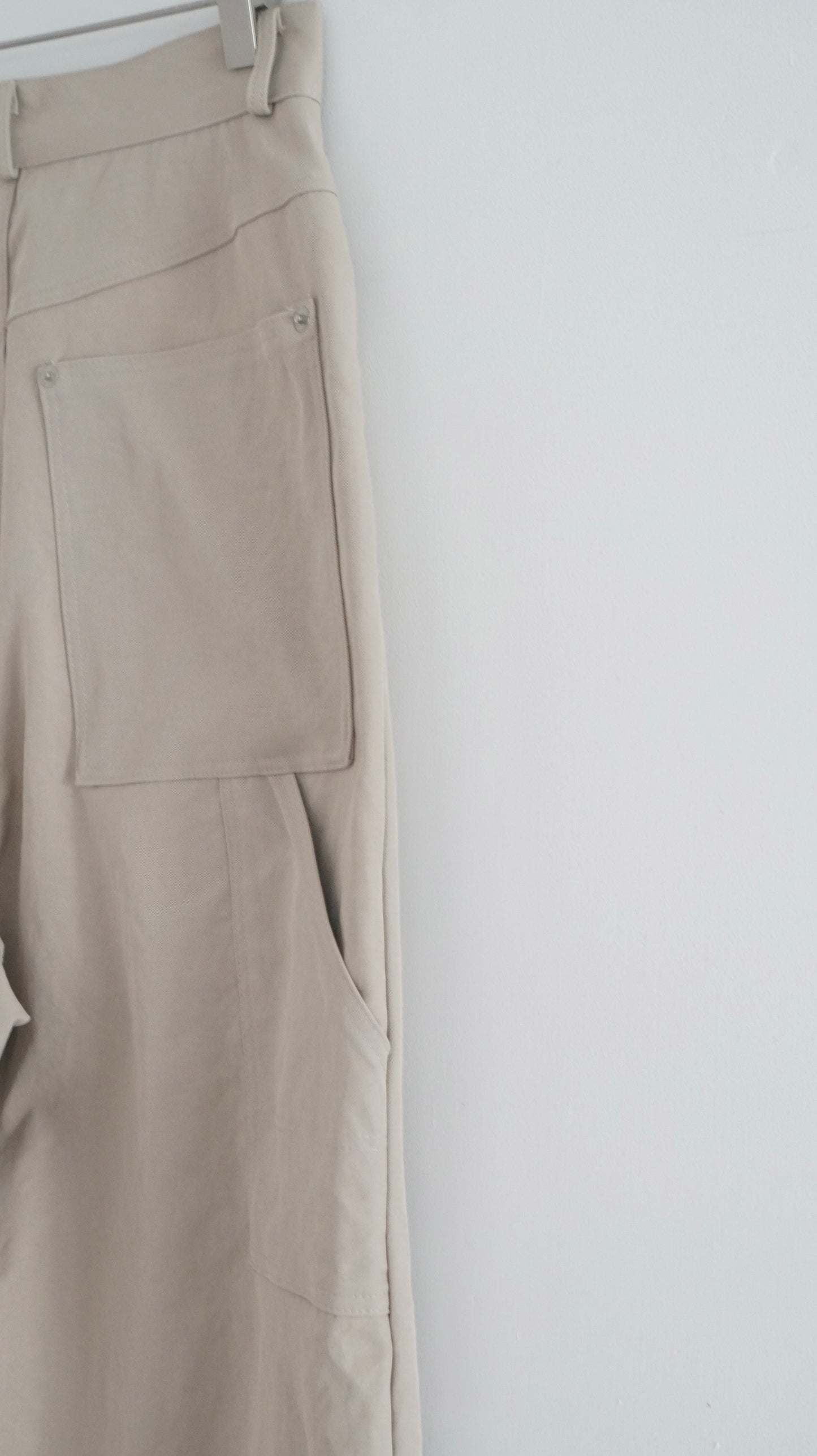 90’s vintage wide worker pants in sand ( pre-order )