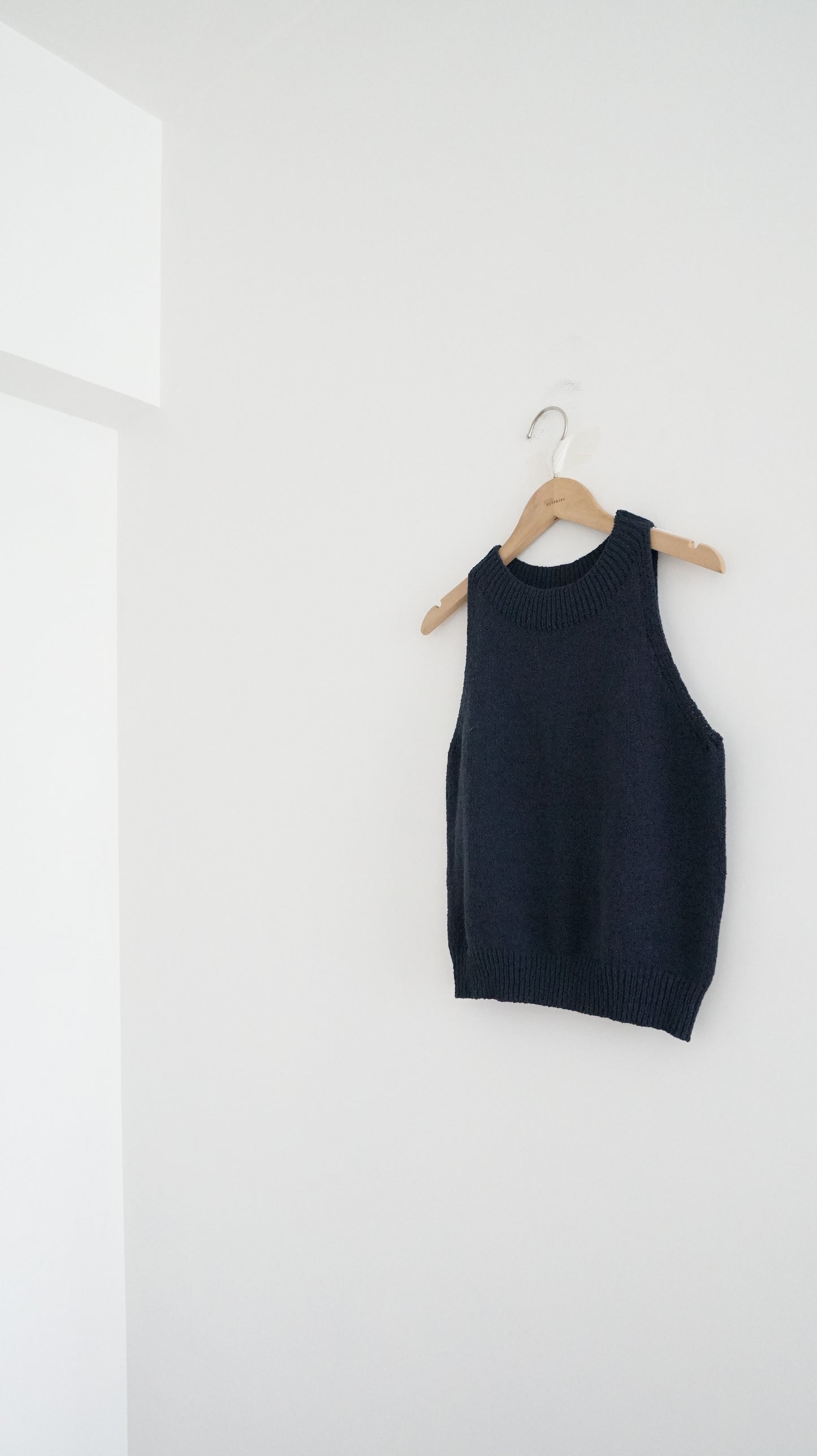 90s racer tank knit top in navy (pre-order)