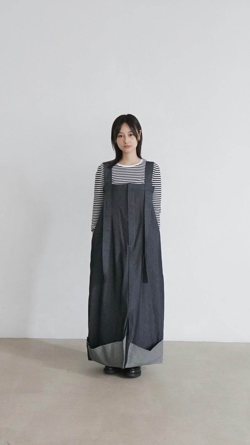 ikee unwashed denim dress
