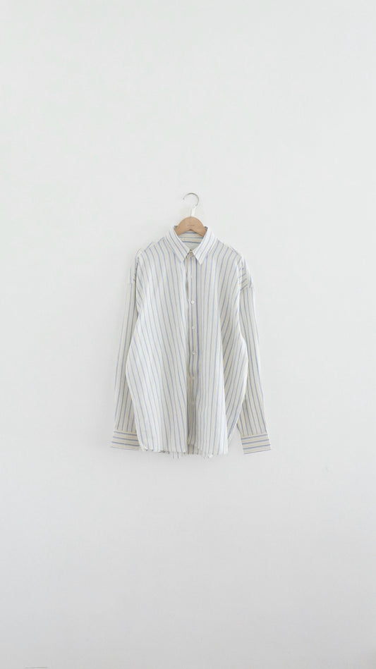 high-end striped shirt in white