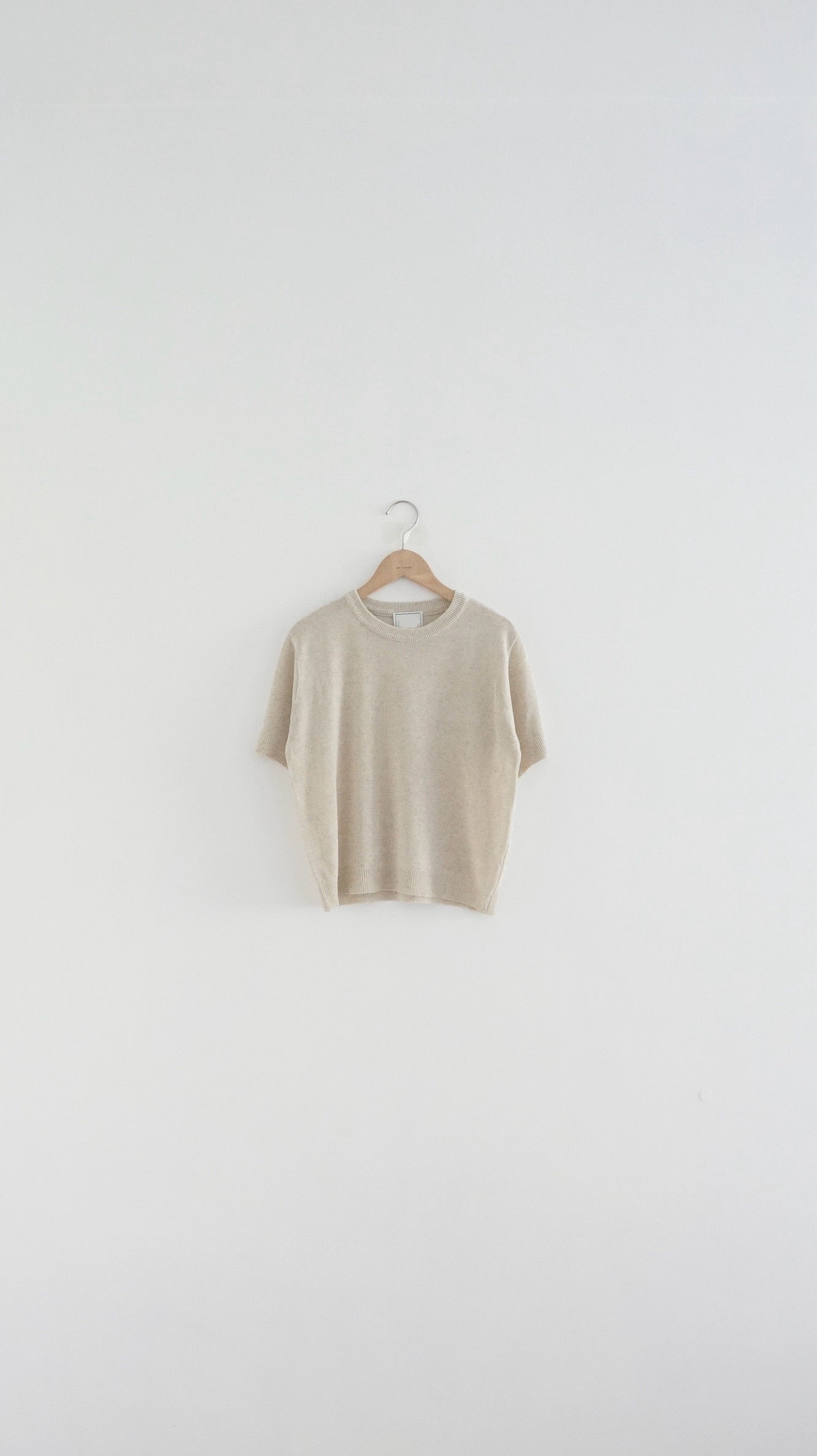 classic round neck sweater in ivory