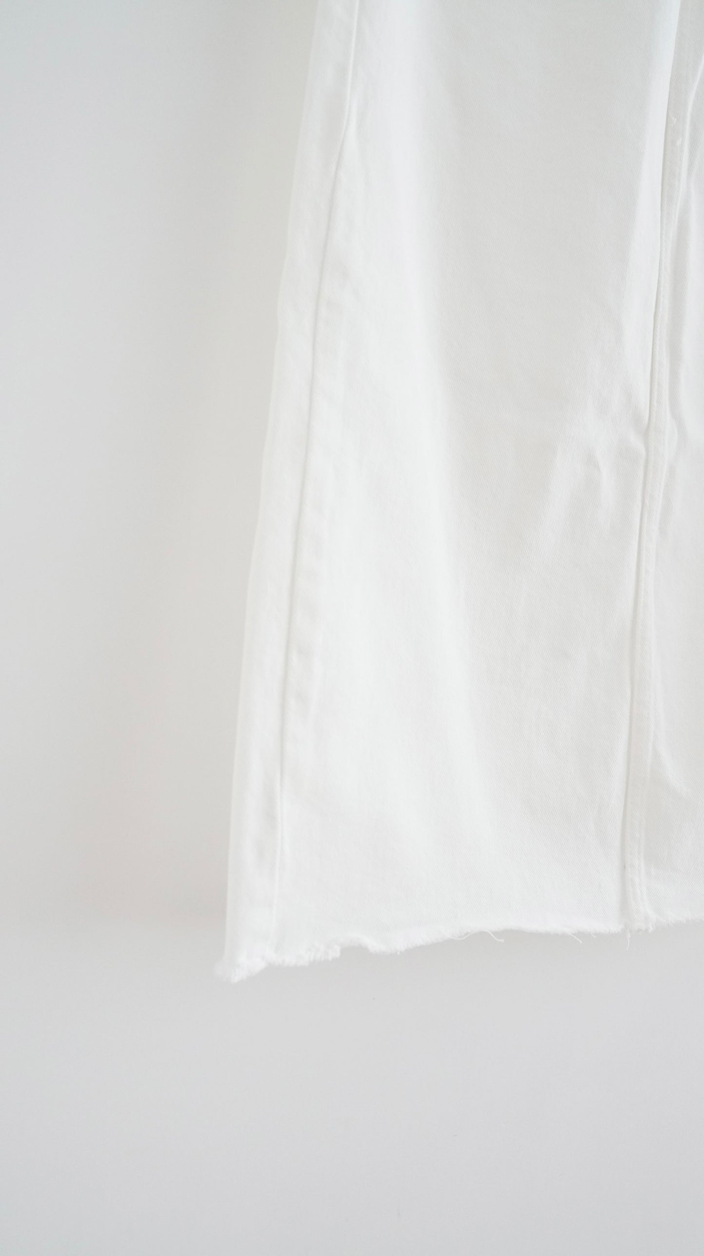 classic denim maxi skirt in off white