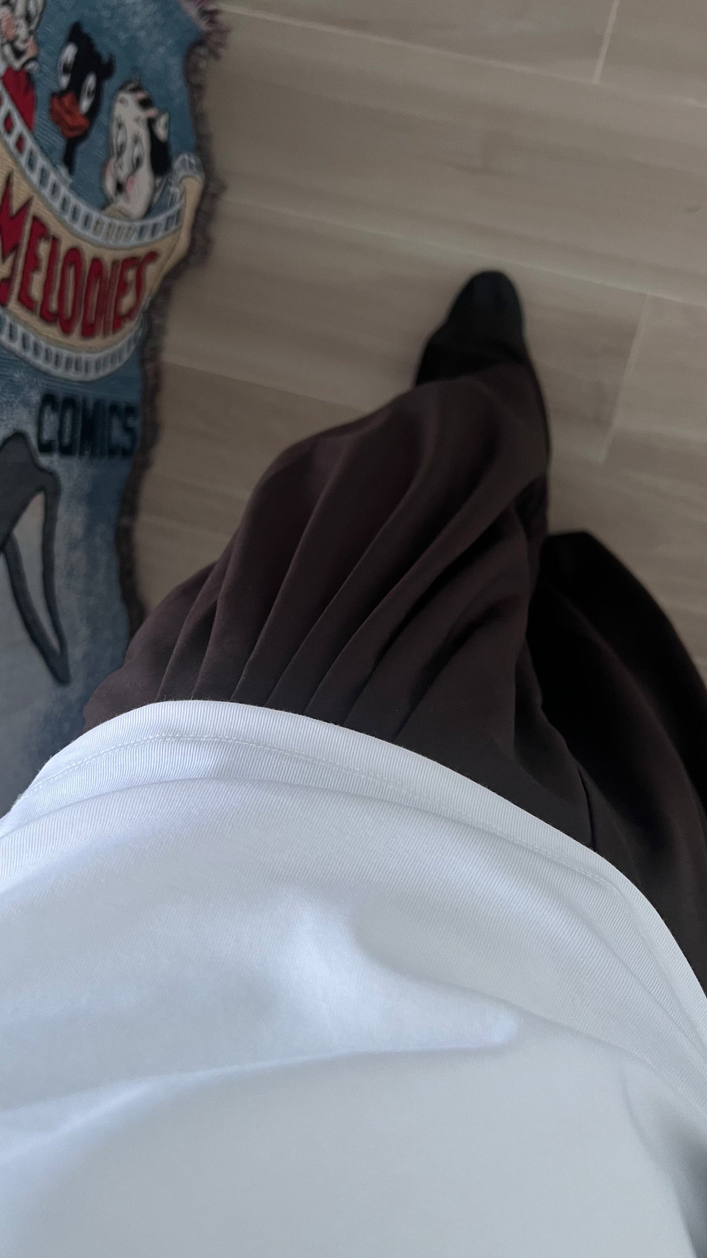 yoru pleated wide-leg trousers in brown (pre-order)