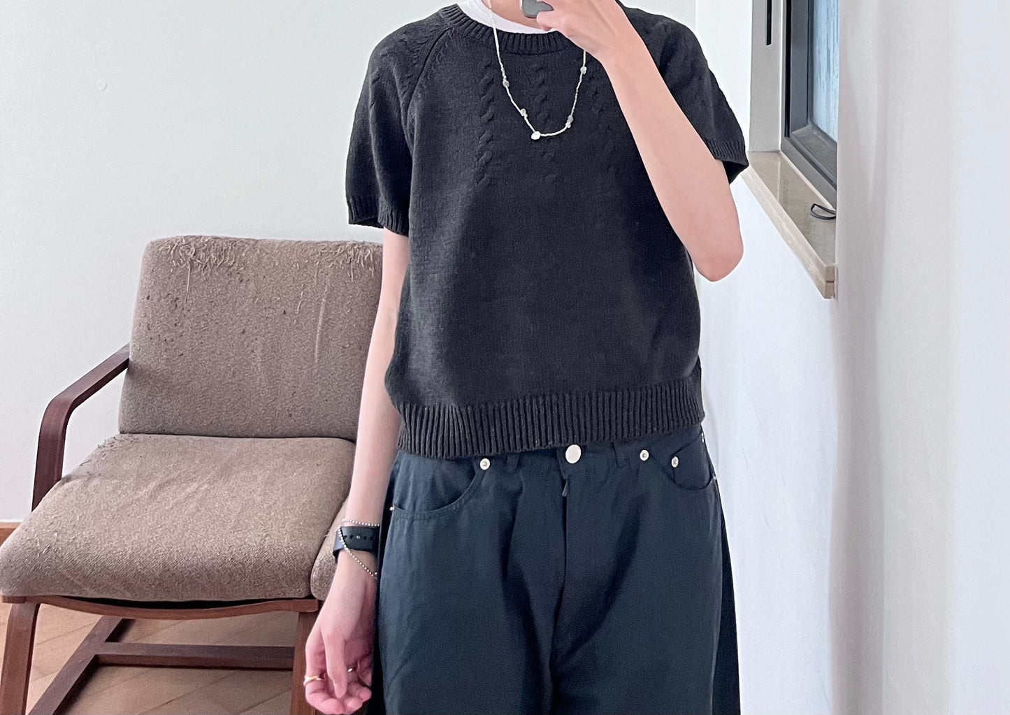 vintage sweater in charcoal (pre-order)