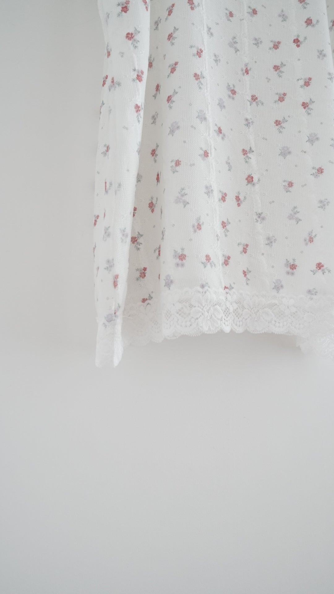 retro french lace floral dress top in white (pre-order)