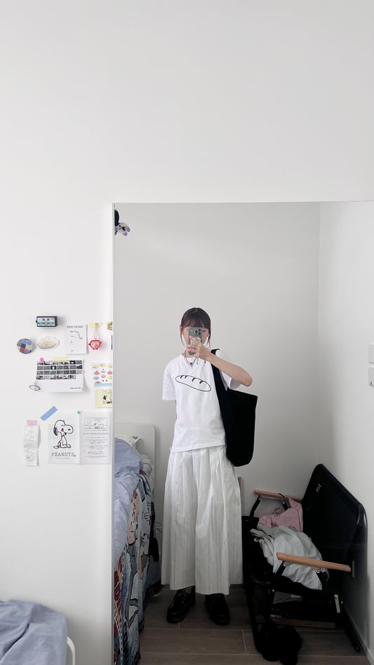 atelier waist pleated maxi skirt in white (pre-order)