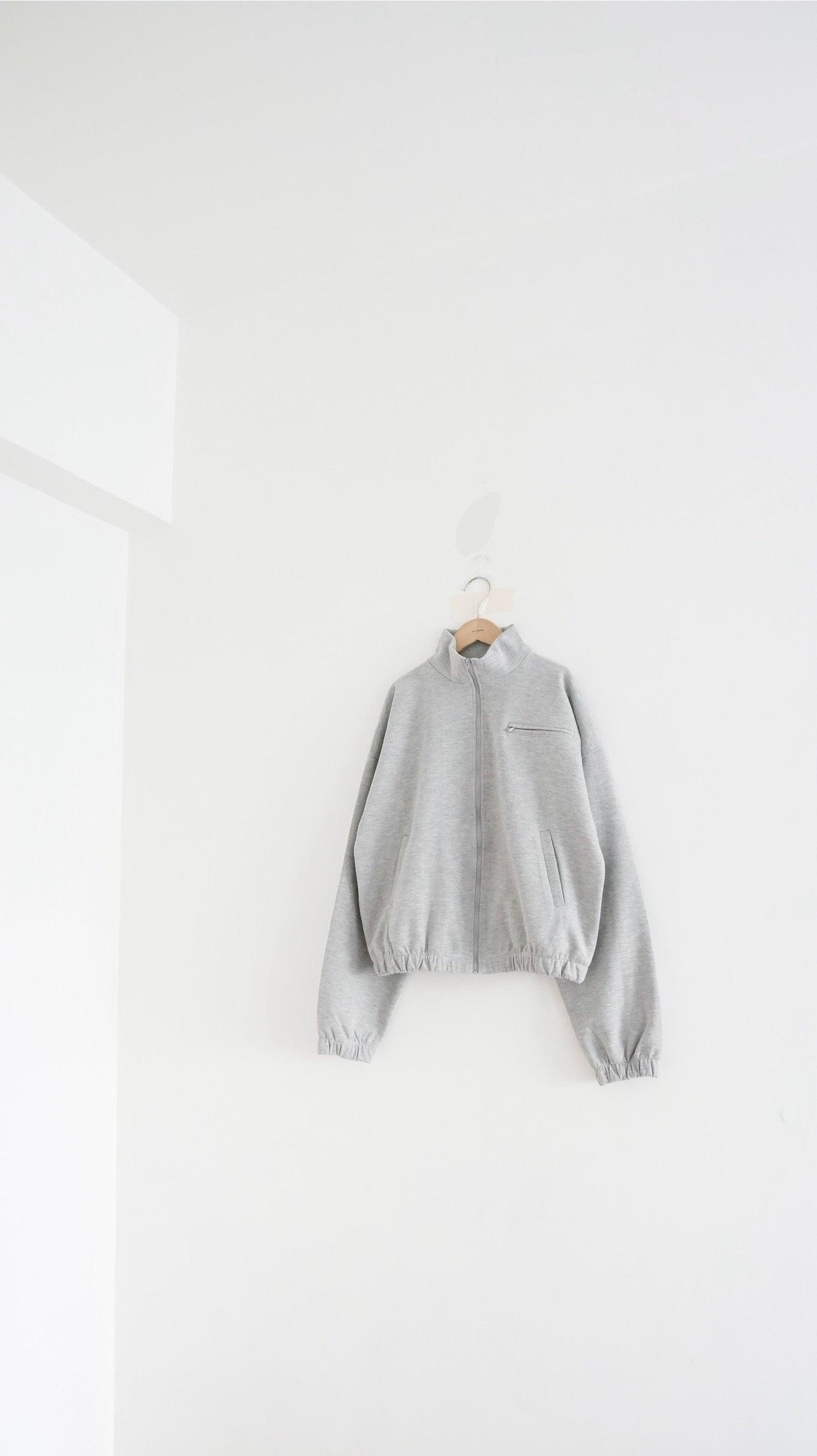 axel zip-up jacket in grey (pre-order)