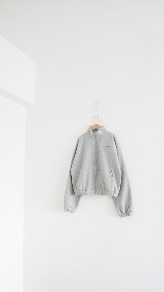 axel zip-up jacket in grey (pre-order)