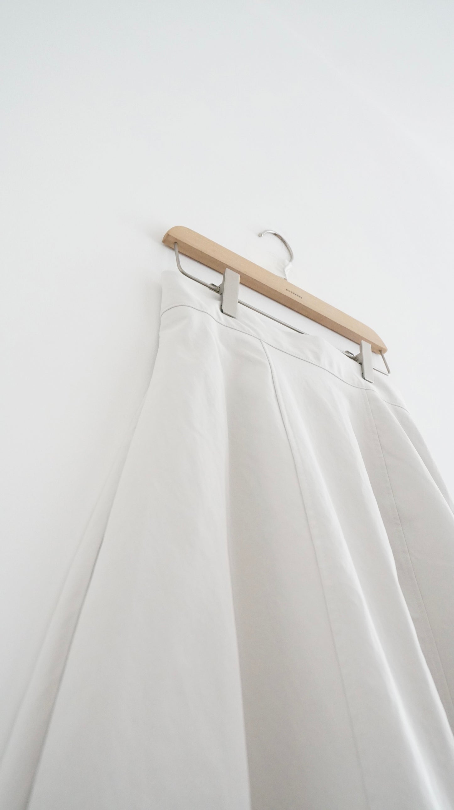 minimalist a-line long skirt in ice ( pre-order )