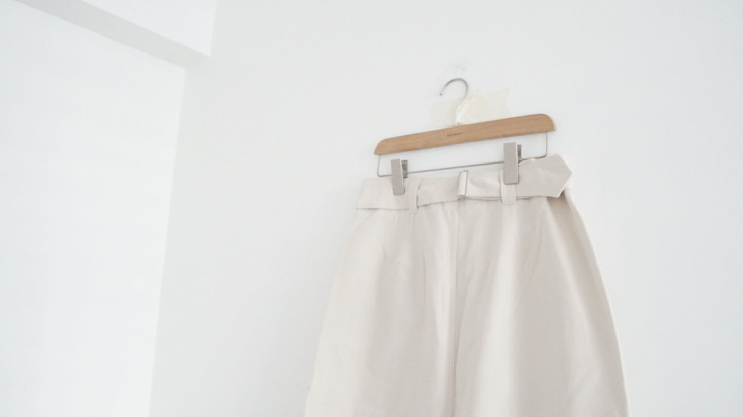 high quality a-cut long skirt in ivory ( pre-order )