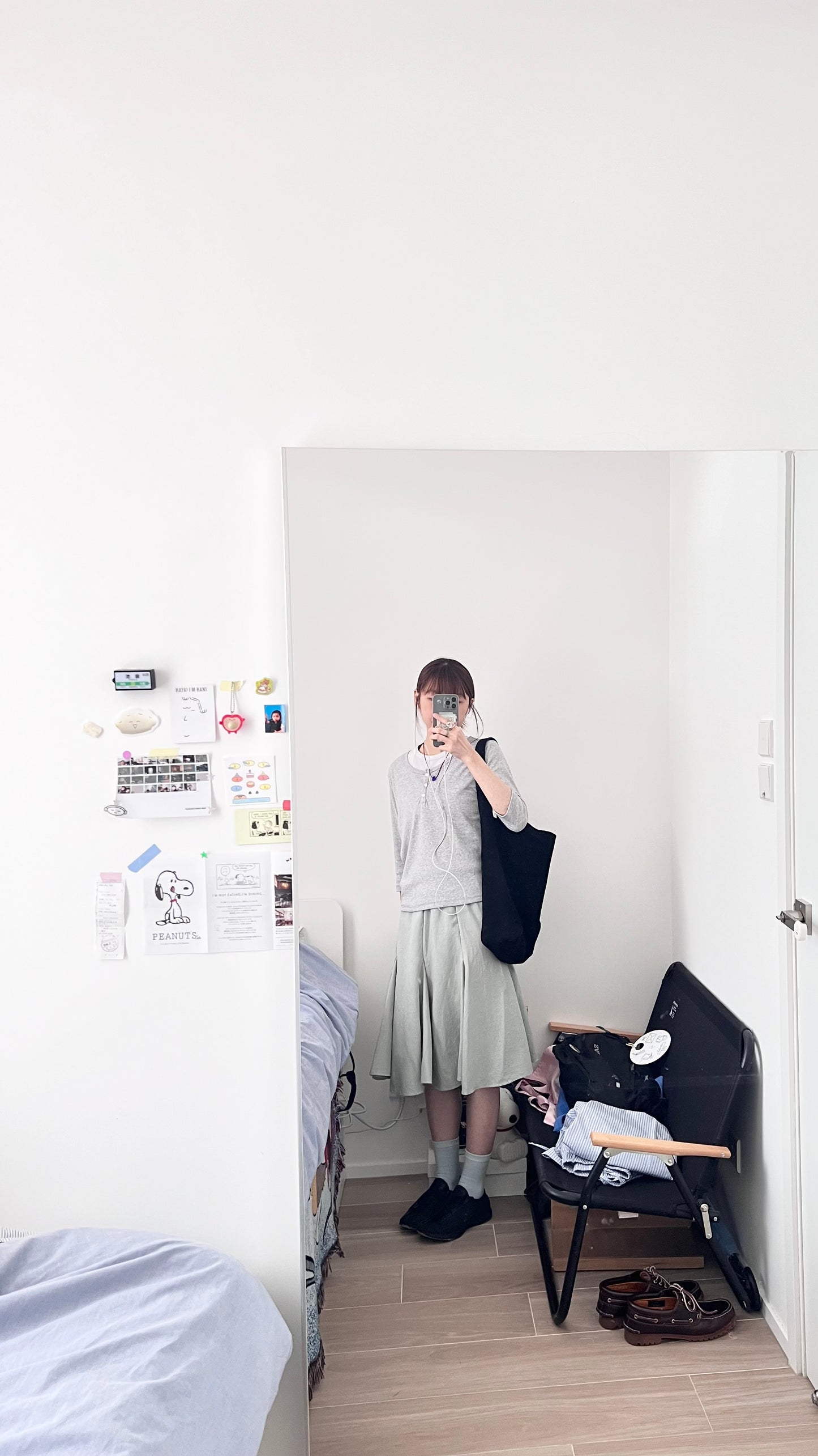 ann cotton henley half-sleeve tee in grey (pre-order)
