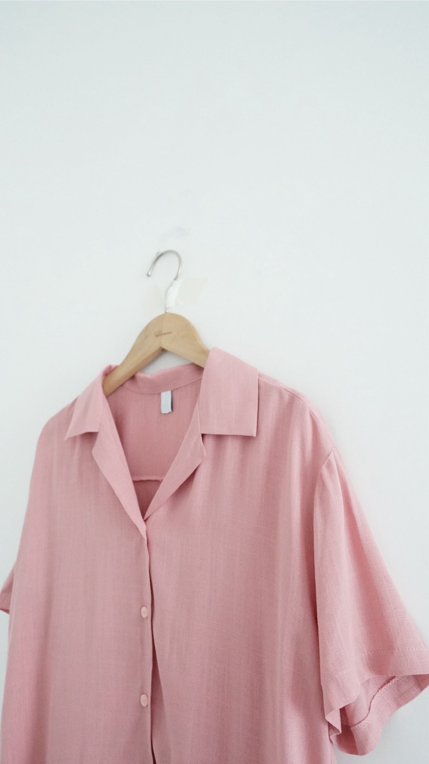 linen summer shirt in azalea pink