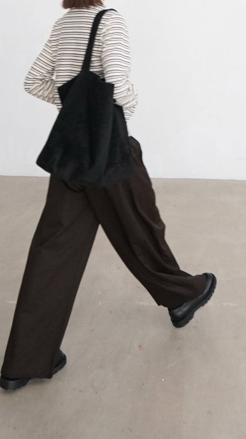 made-to-order ❇️ sculpted cocoon pants in brown (pre-order)