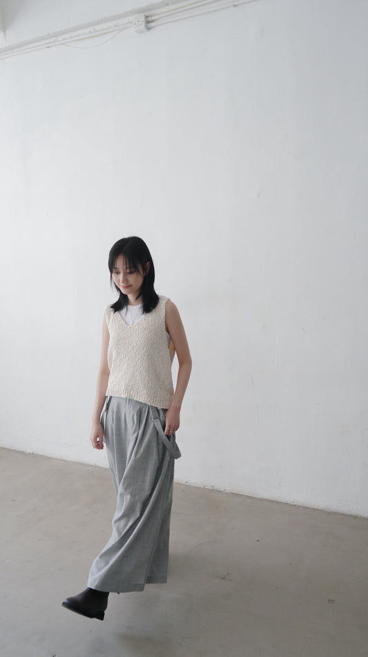 meeh knit vest in ivory (pre-order)