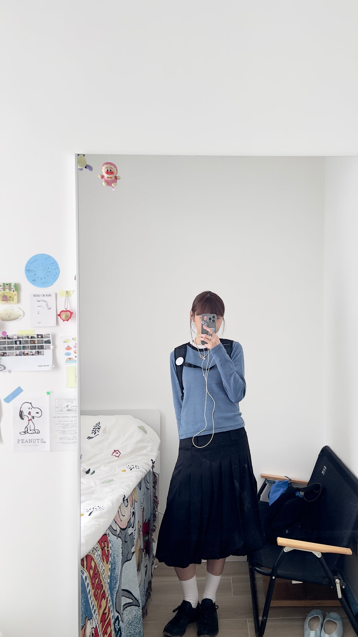 hina classic striped tee in blue (pre-order)