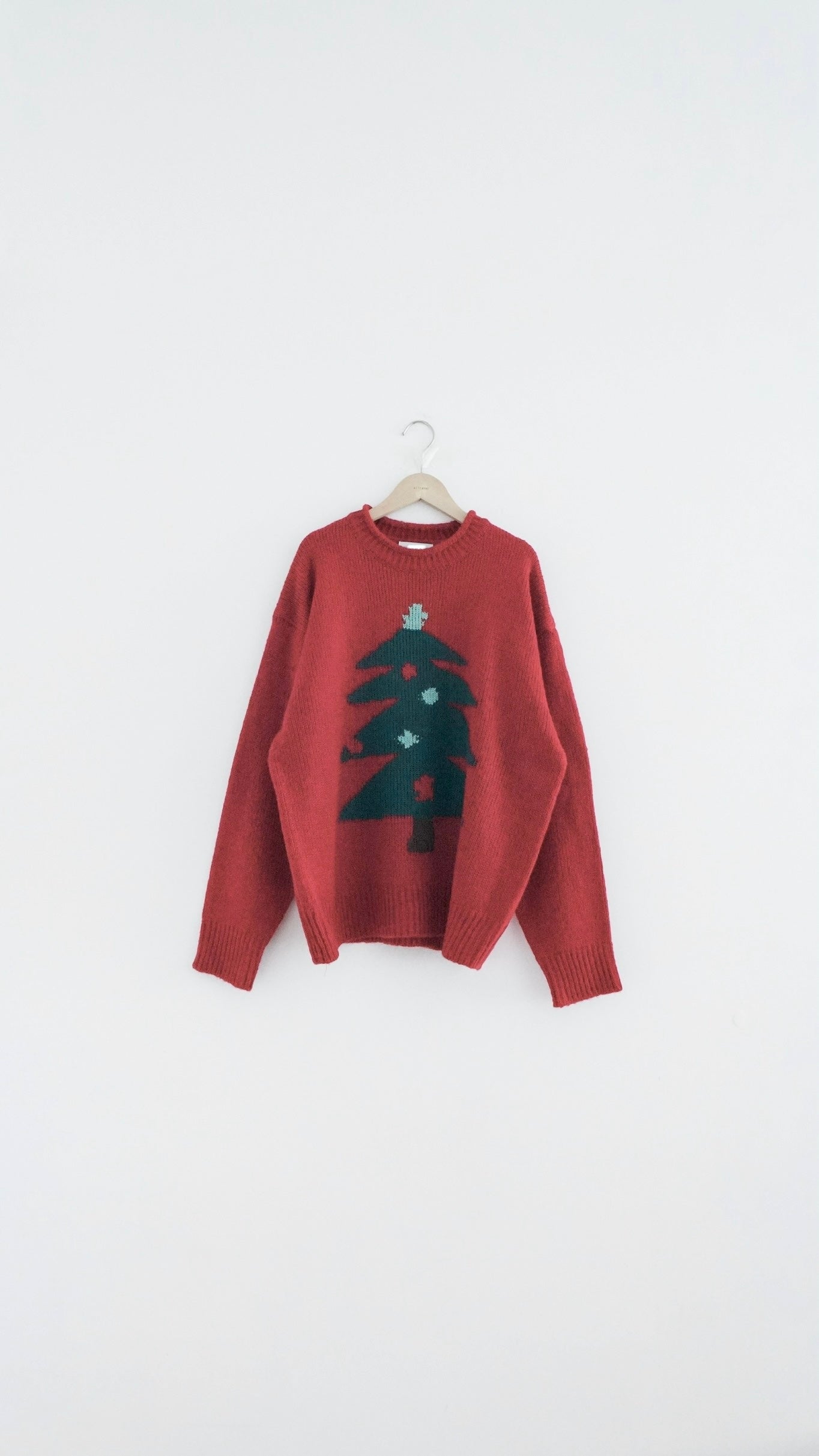 unisex christmas tree sweater in red (pre-order)