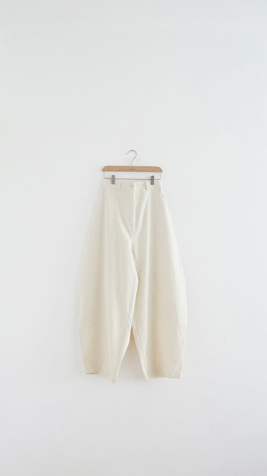 cocoon wide pants in ivory