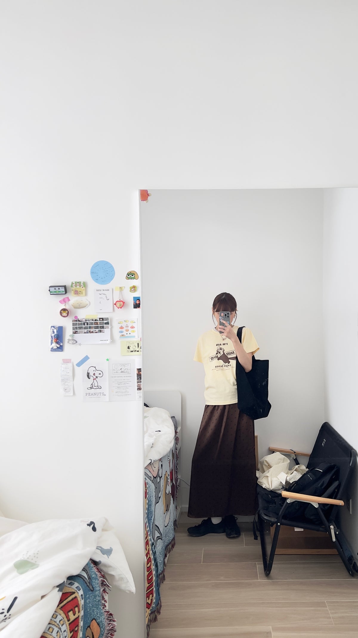 helen satin dot maxi skirt in brown (pre-order)