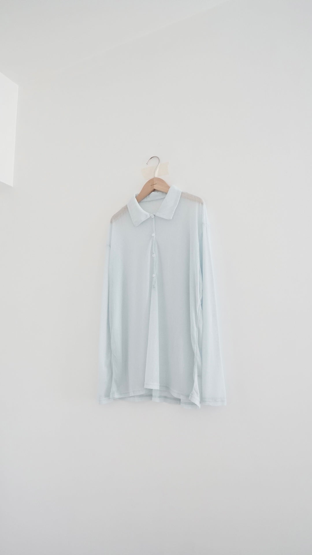 velor sheer polo shirt in sora (pre-order)