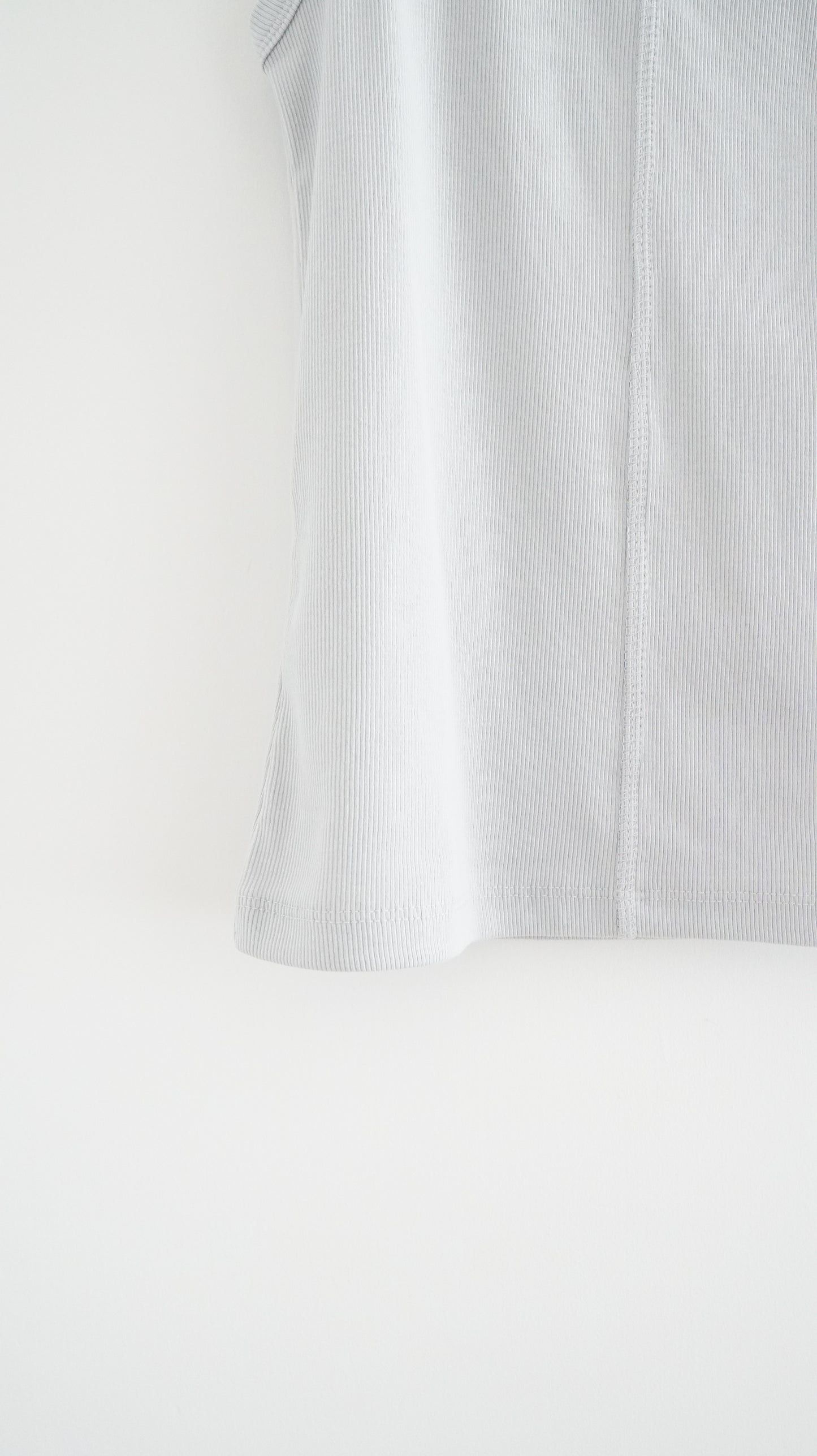 bone cotton tank top in grey (pre-order)
