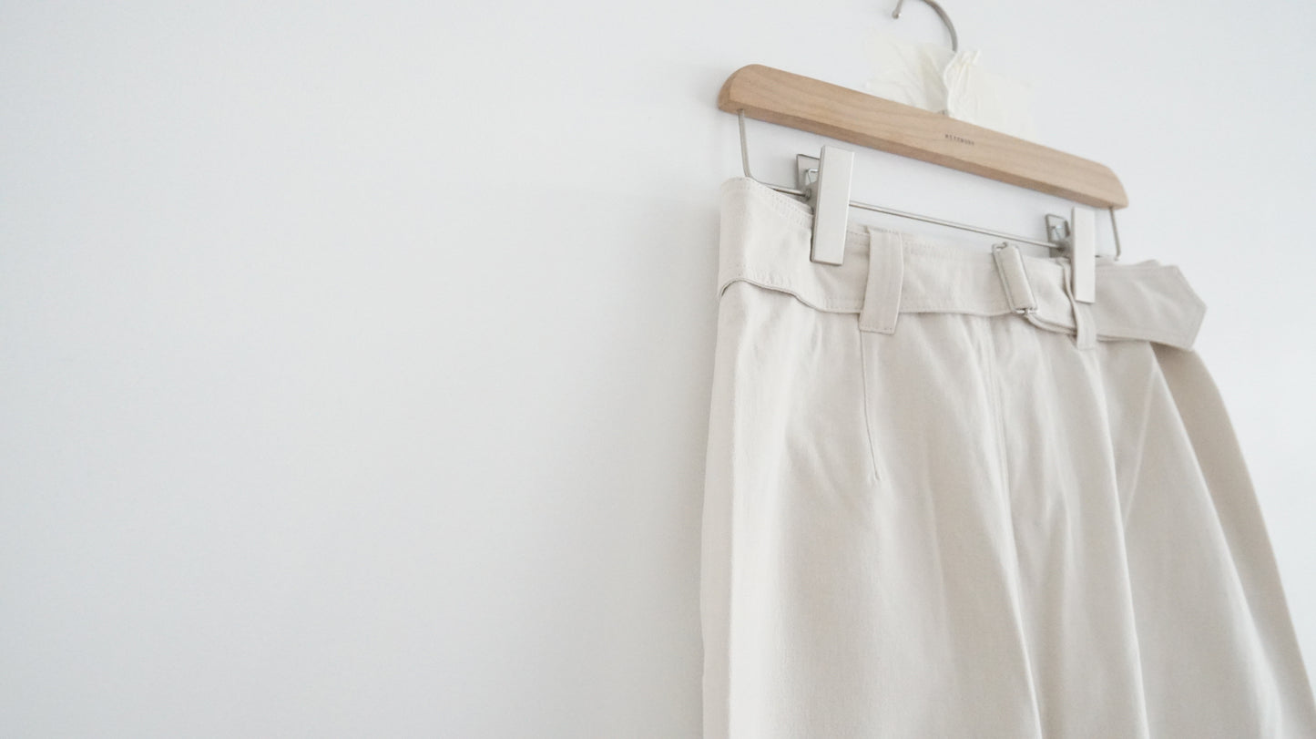 high quality a-cut long skirt in ivory ( pre-order )