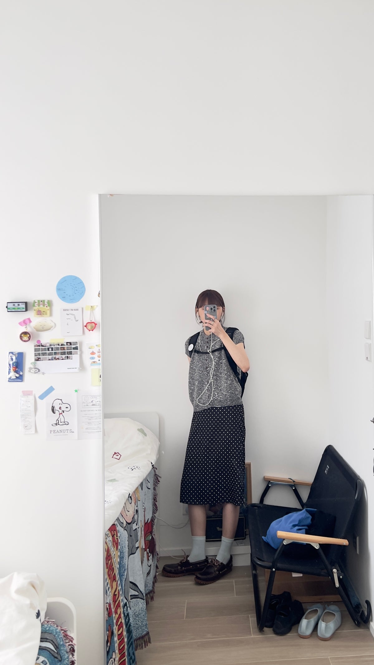 yoru button neck knit top in charcoal (pre-order)