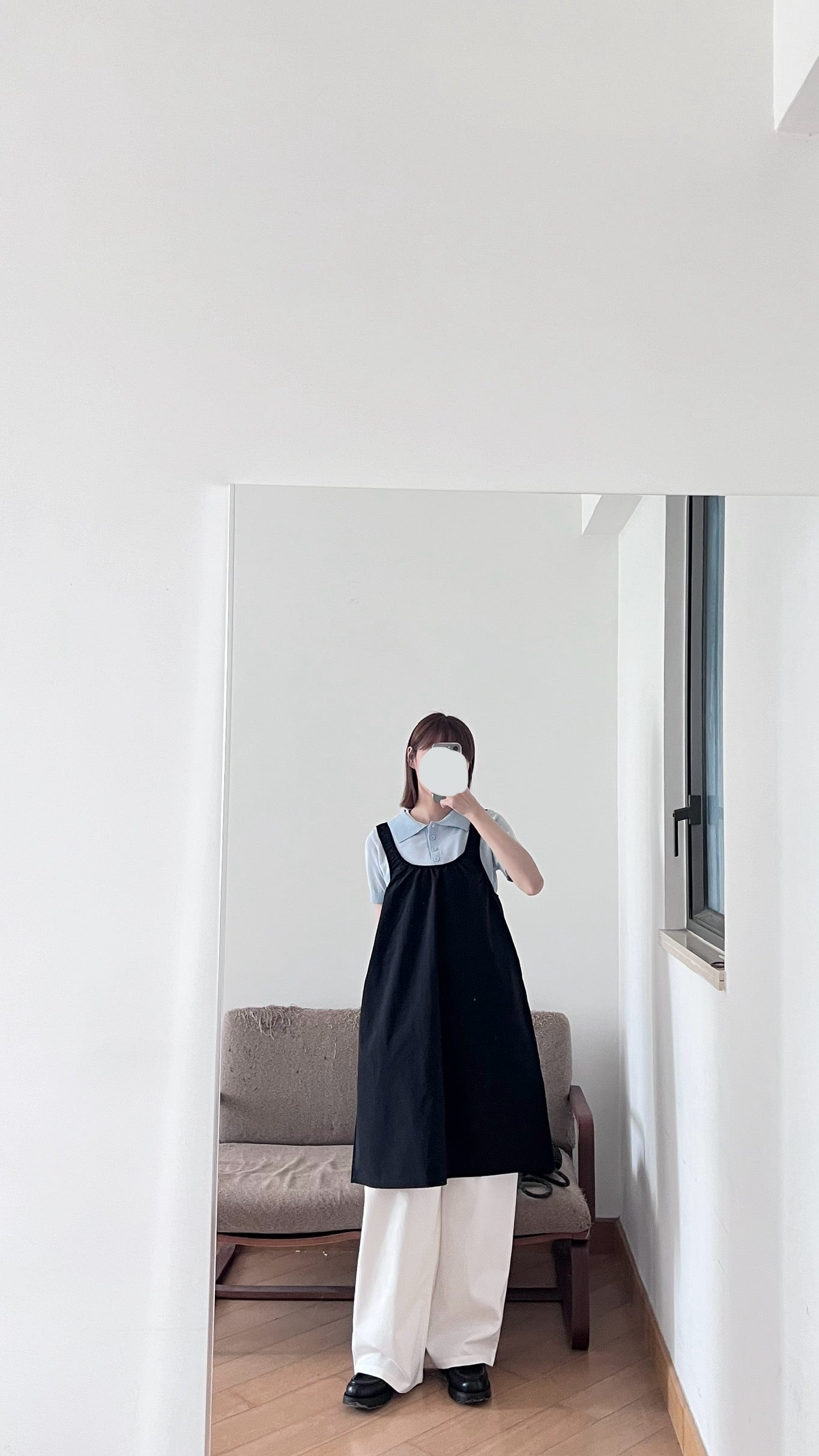 ease a-line tank dress in black (pre-order)