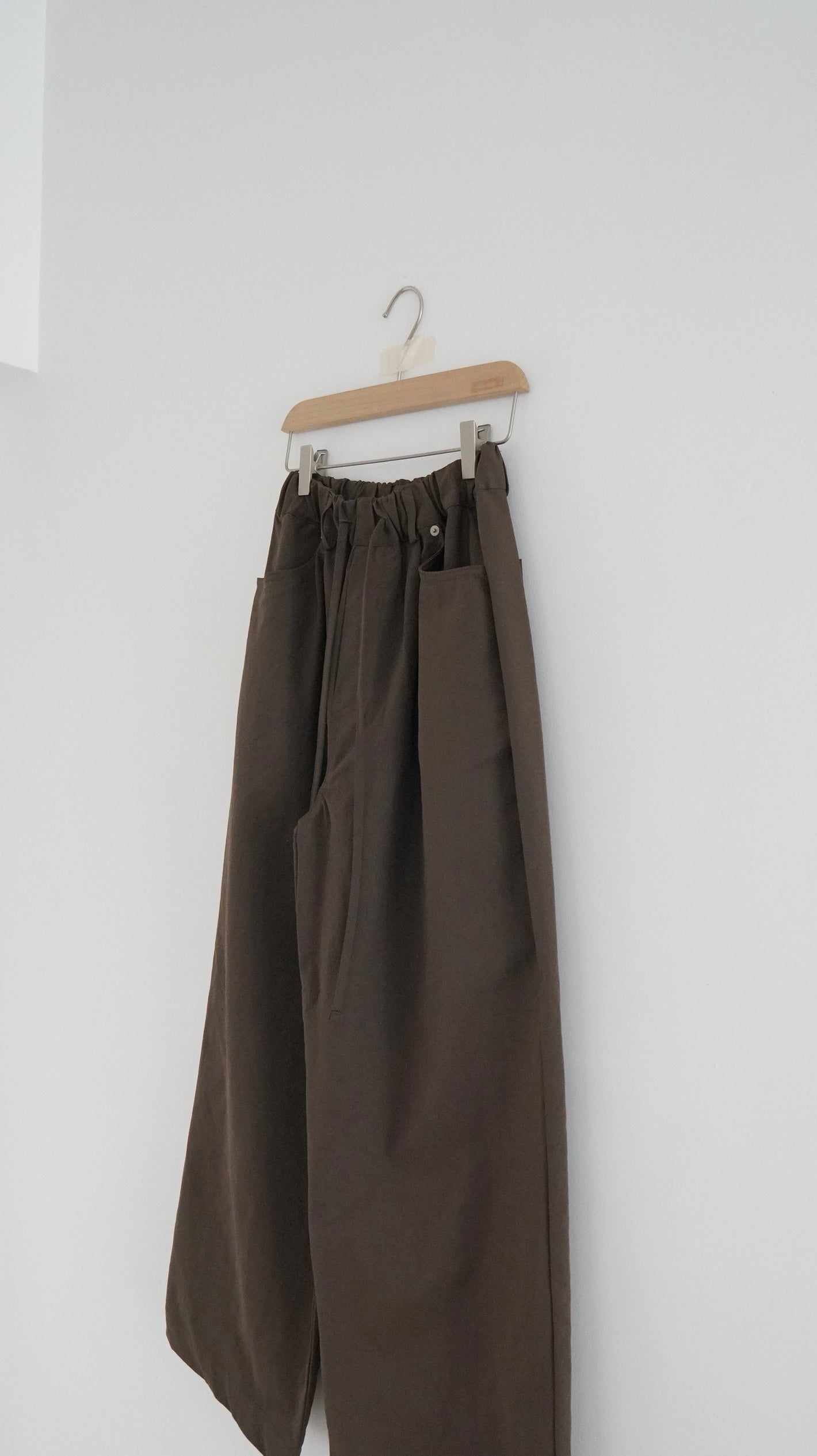 minimalist vintage wide pants in cloudy brown ( pre-order )