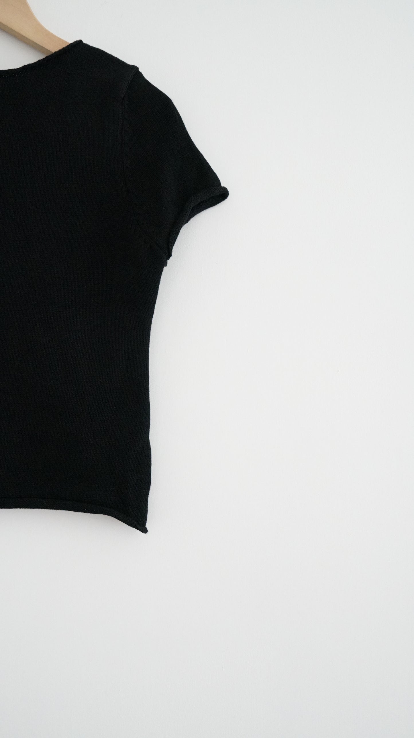 soft sleeve cardigan in black