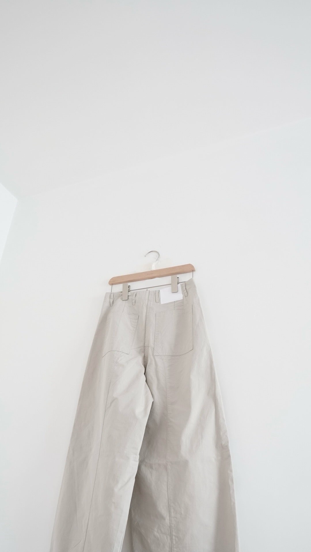 gemma barrel-leg pants in beige (pre-order)
