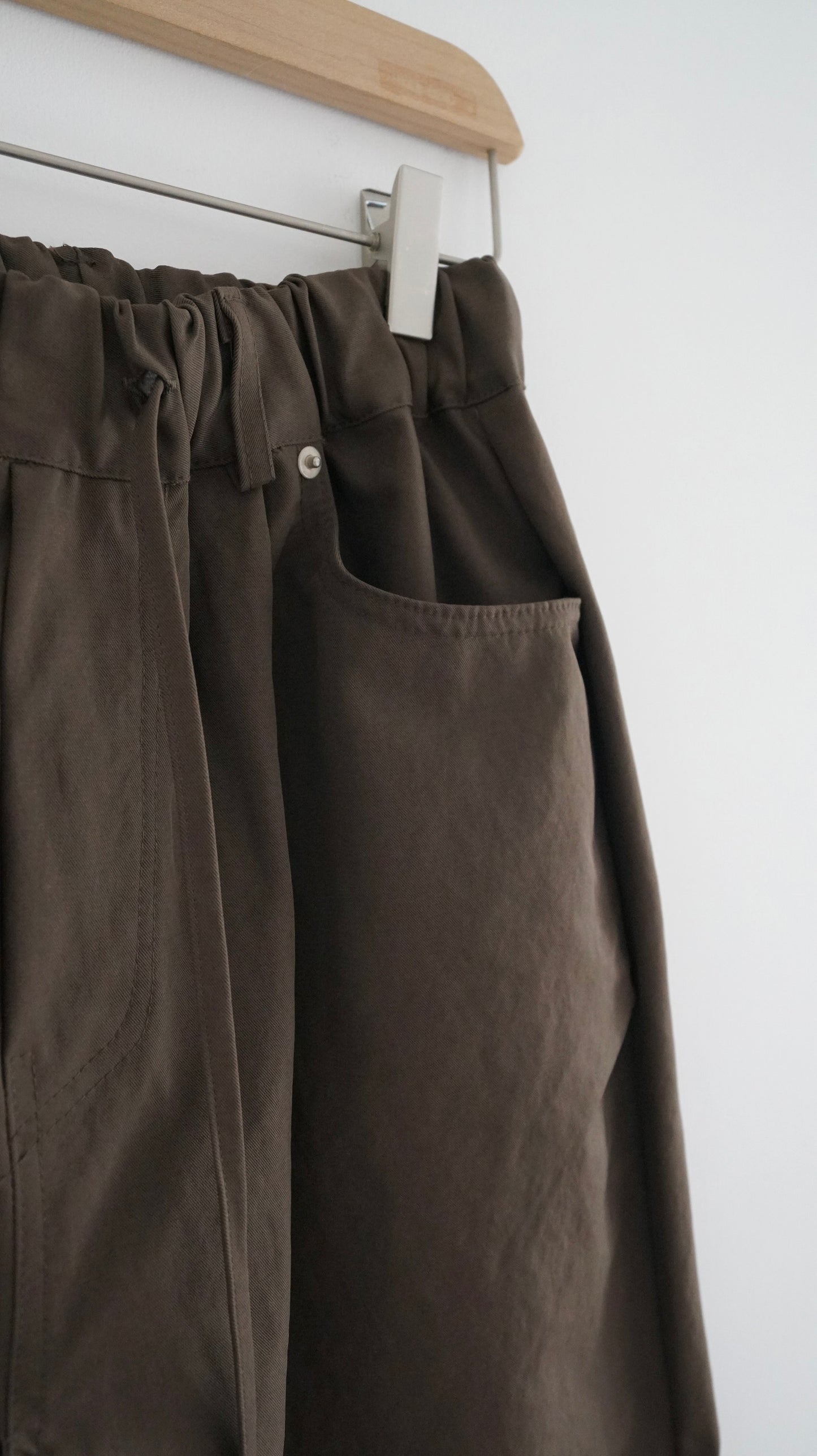 minimalist vintage wide pants in cloudy brown ( pre-order )