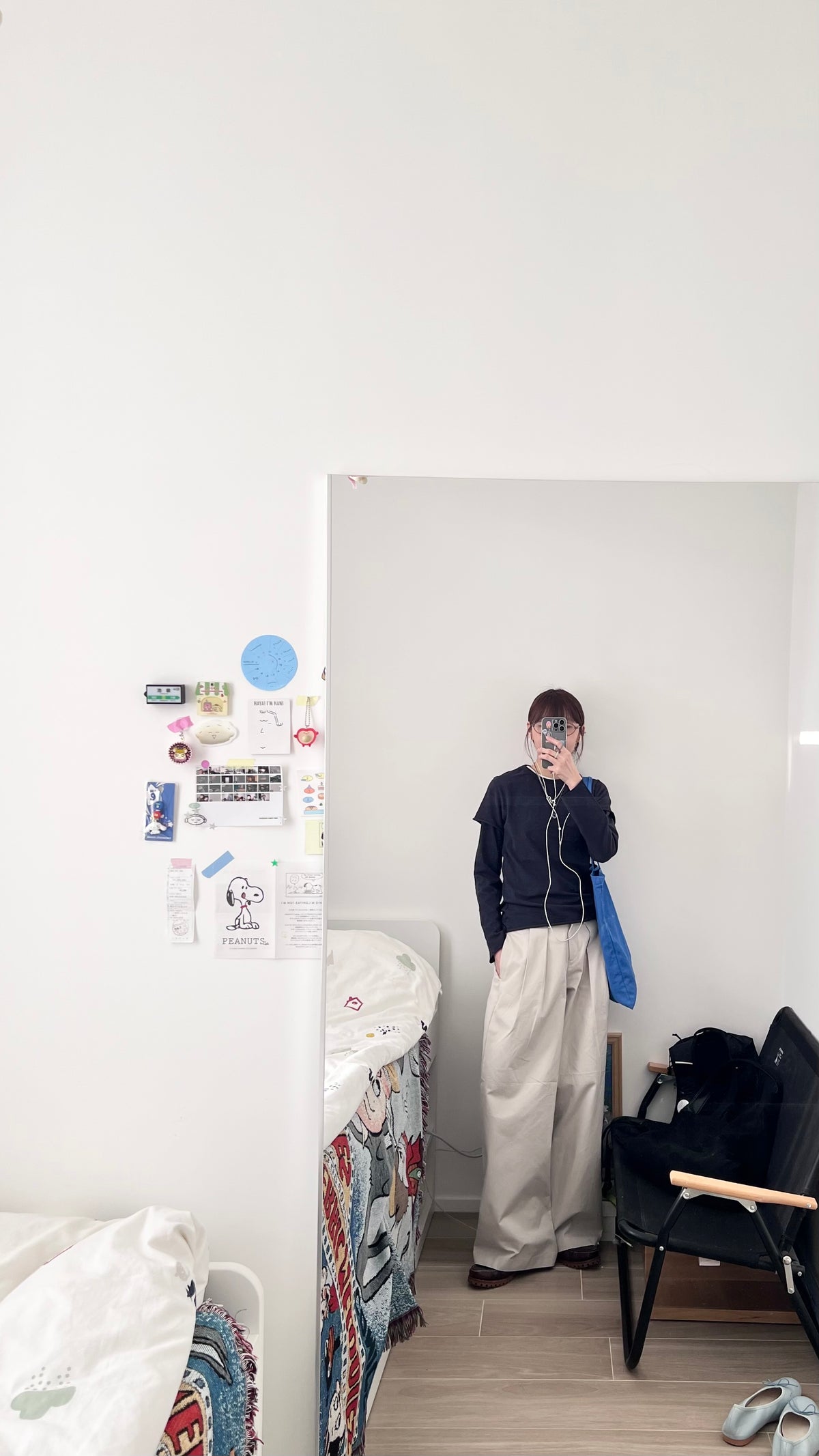 faye layered trim tee in navy (pre-order)