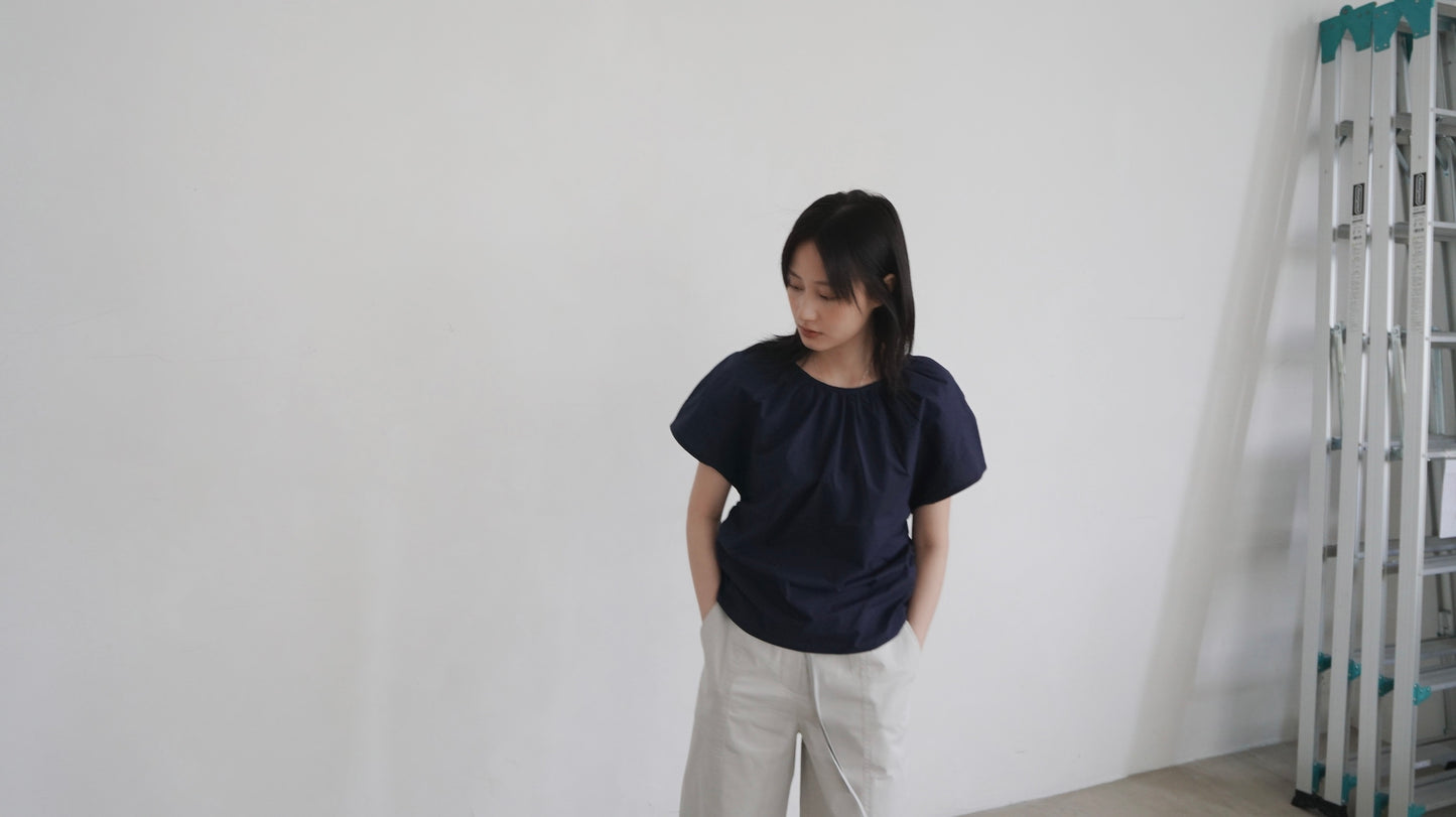 bubble shirt in navy