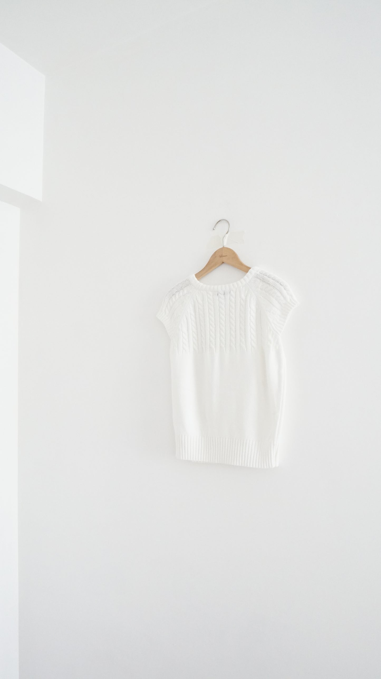 90s short sleeve sweater in cream (pre-order)