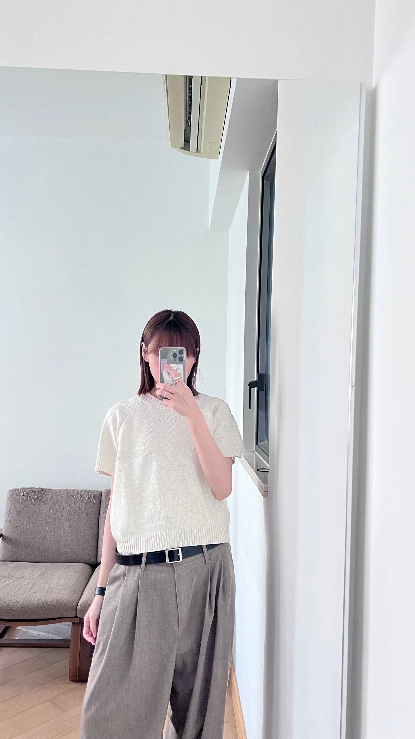 vintage sweater in ivory