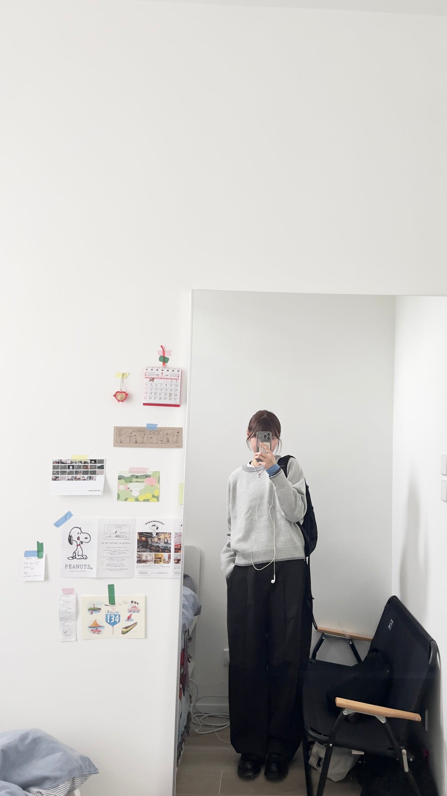 yoyogi fine stripe knit in grey