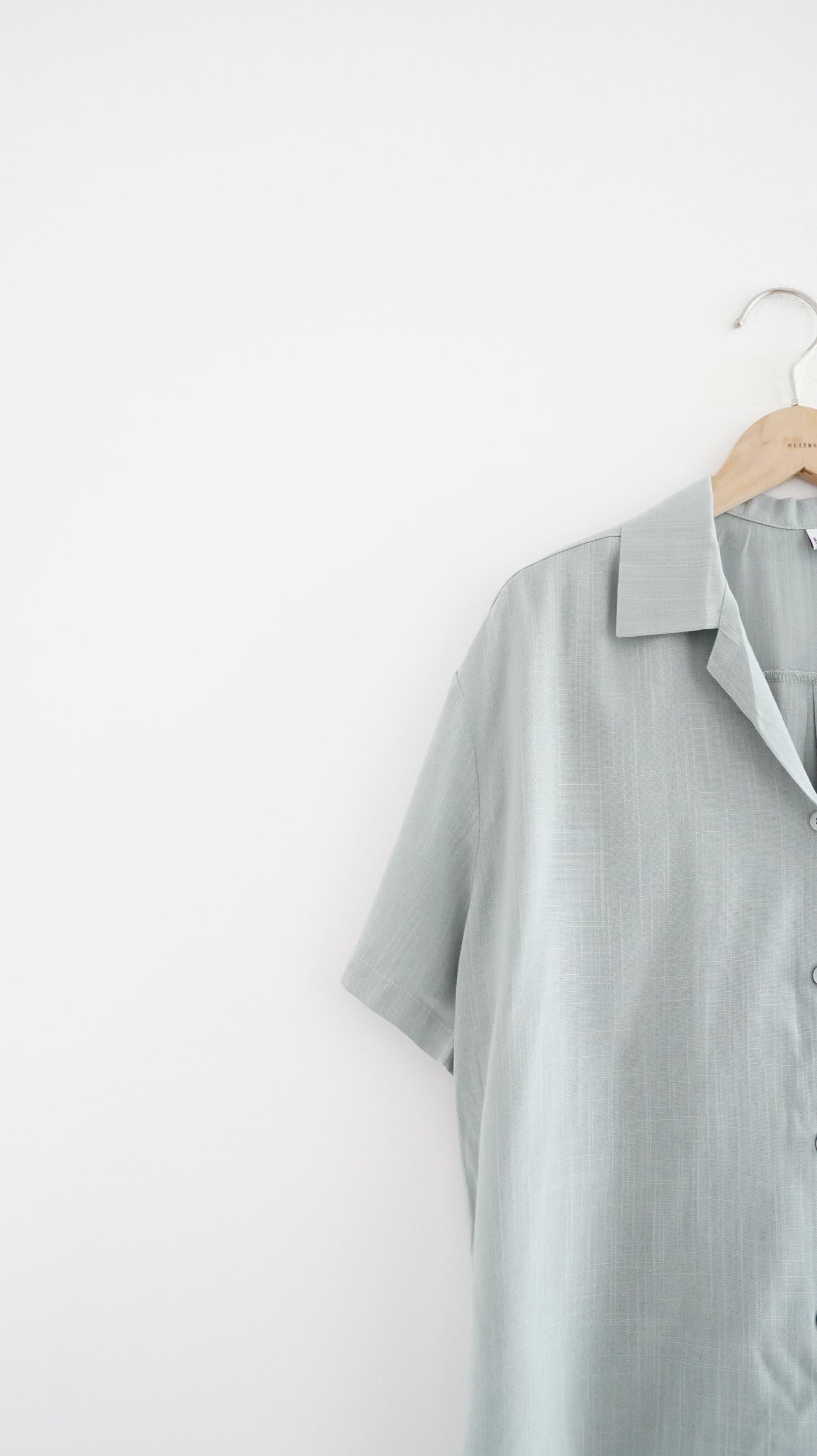 linen summer shirt in sage (pre-order)