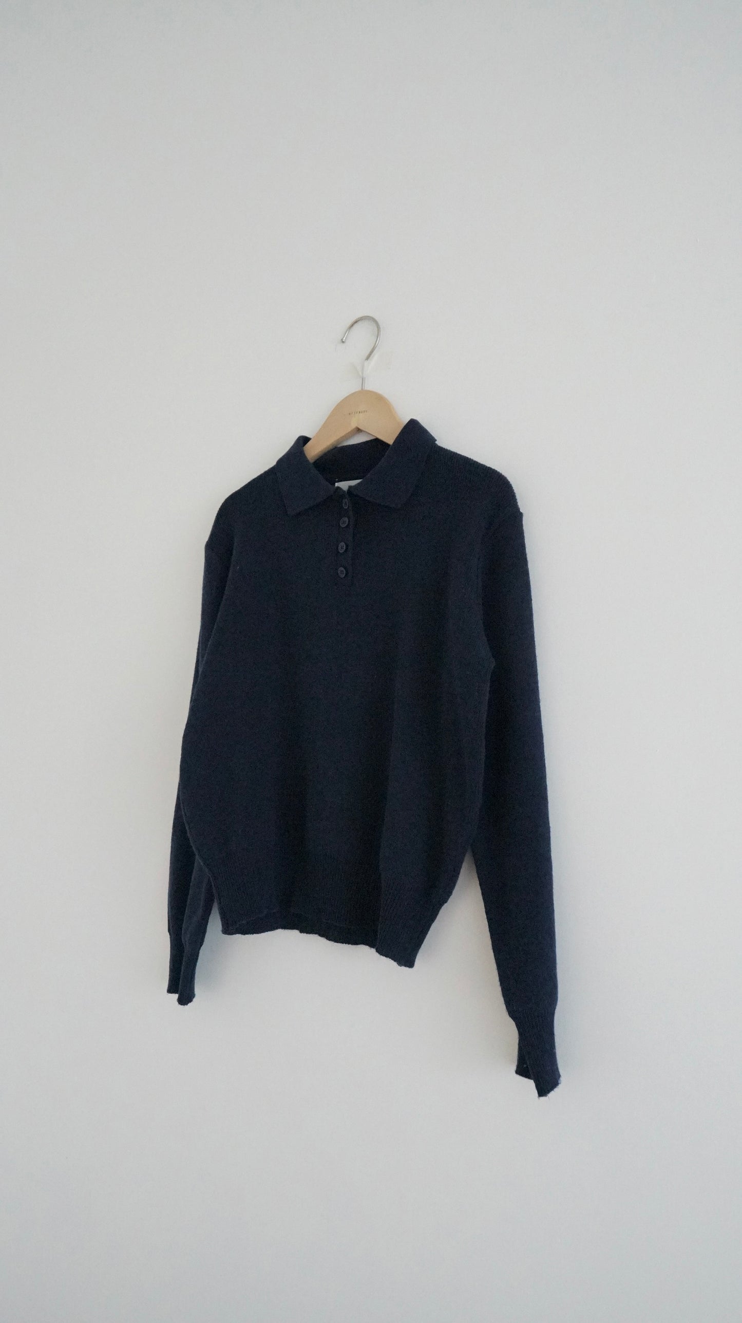 classic polo sweater in navy ( pre-order )