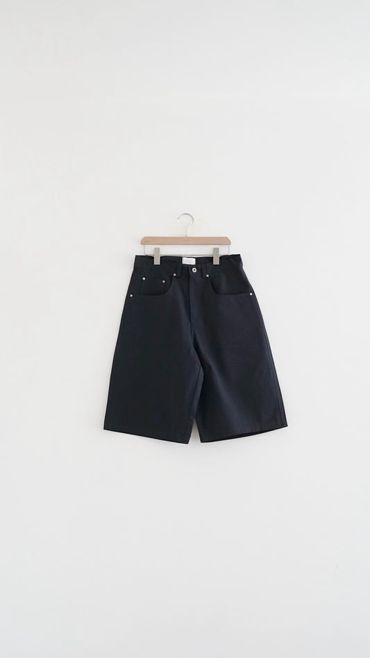 peter textured stripe short in charcoal (pre-order)