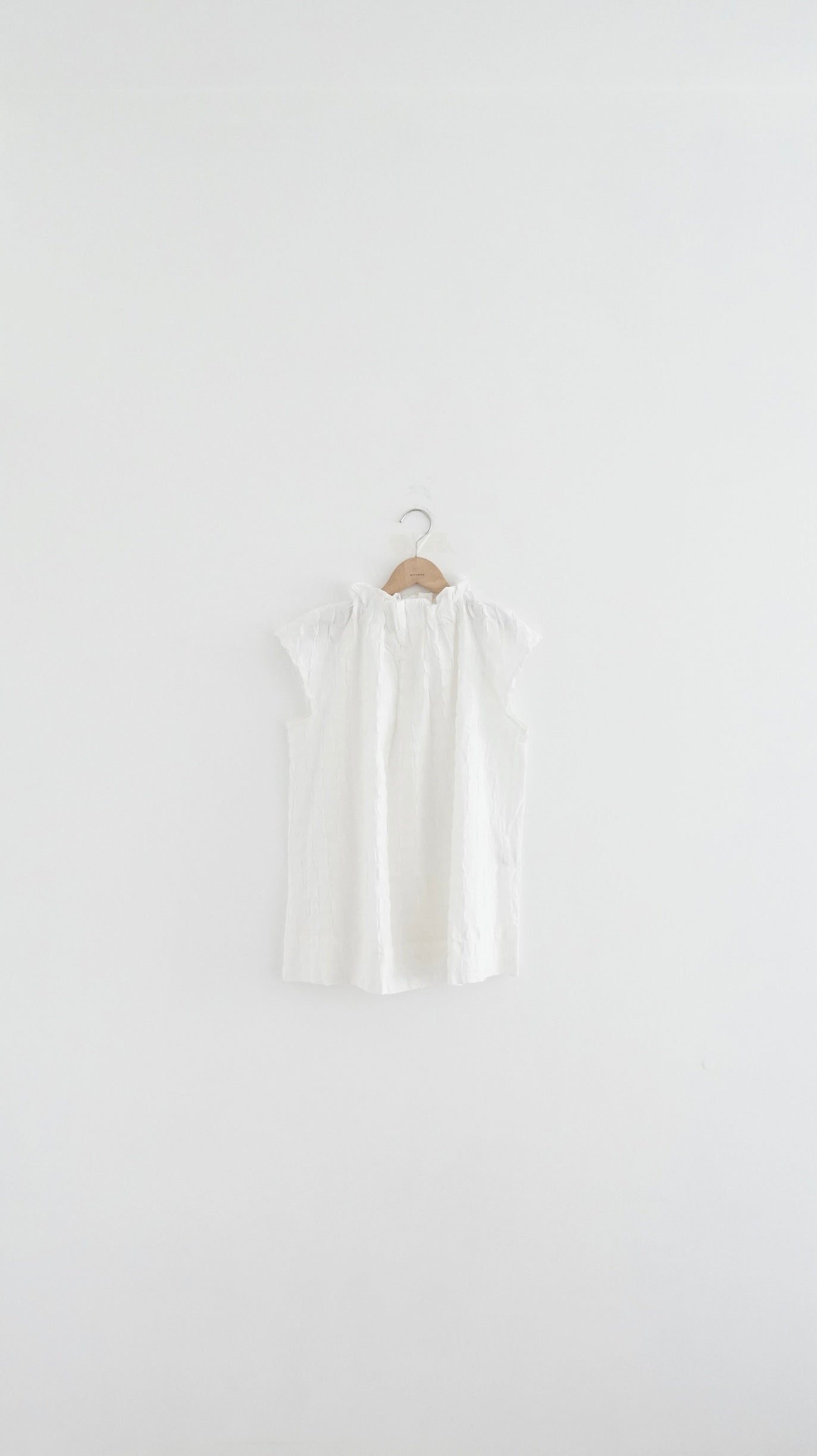 striped turtle-neck top in white