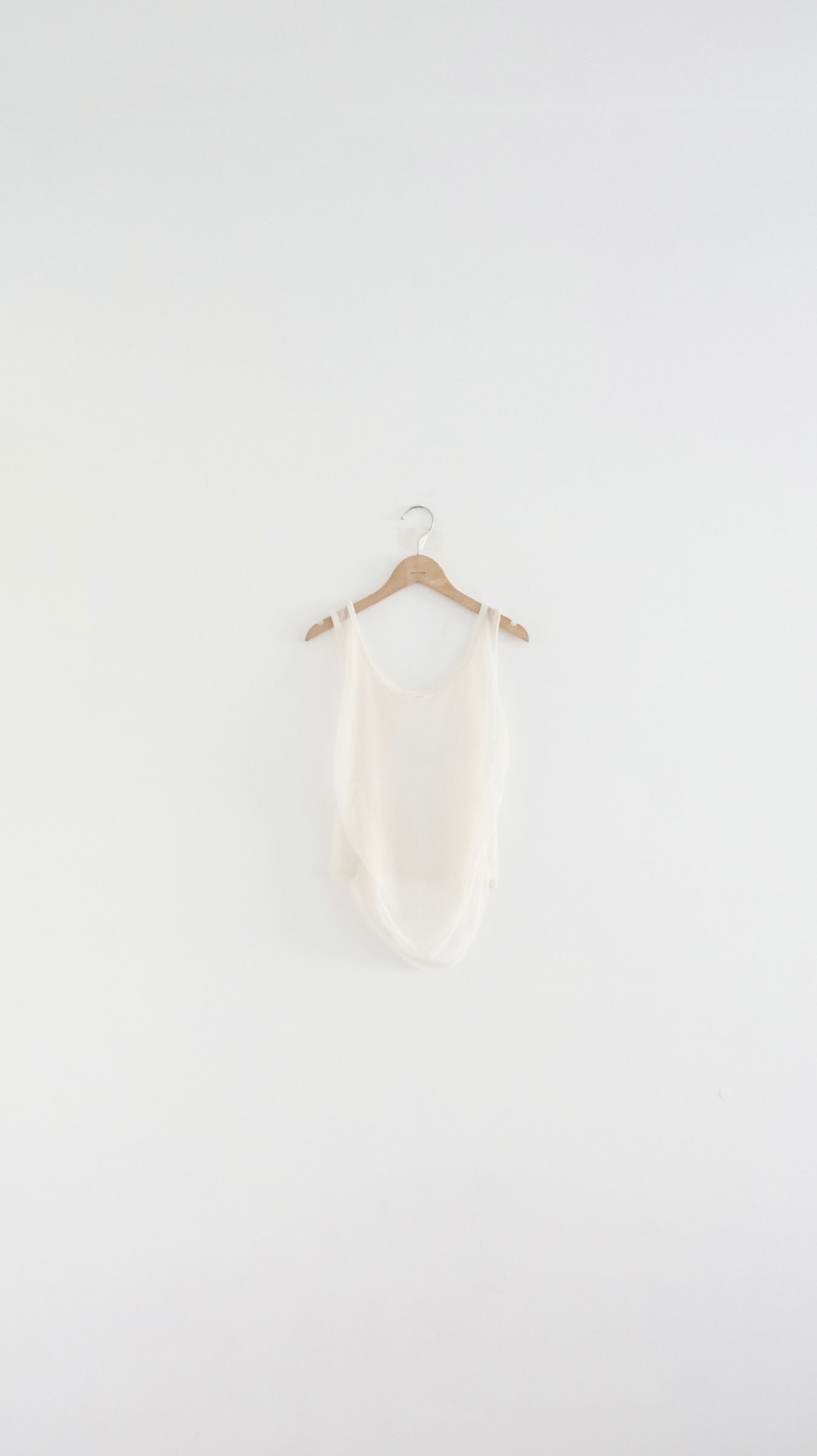 sheer pleat vest in beige