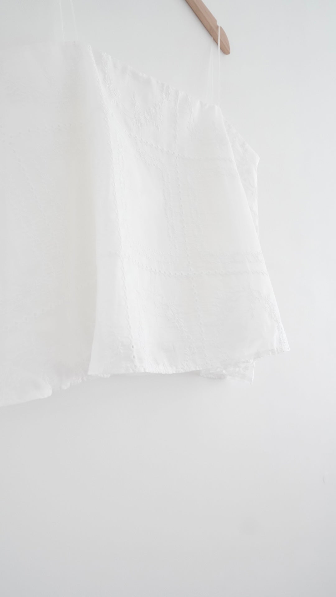 airy flared camisole top in white (pre-order)