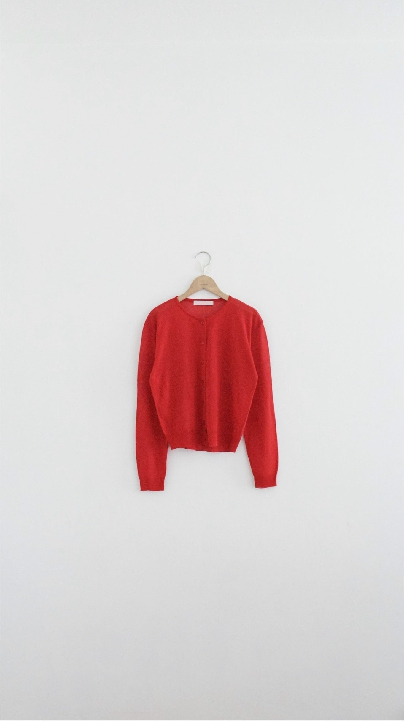 airy sheer cardigan in red (pre-order)