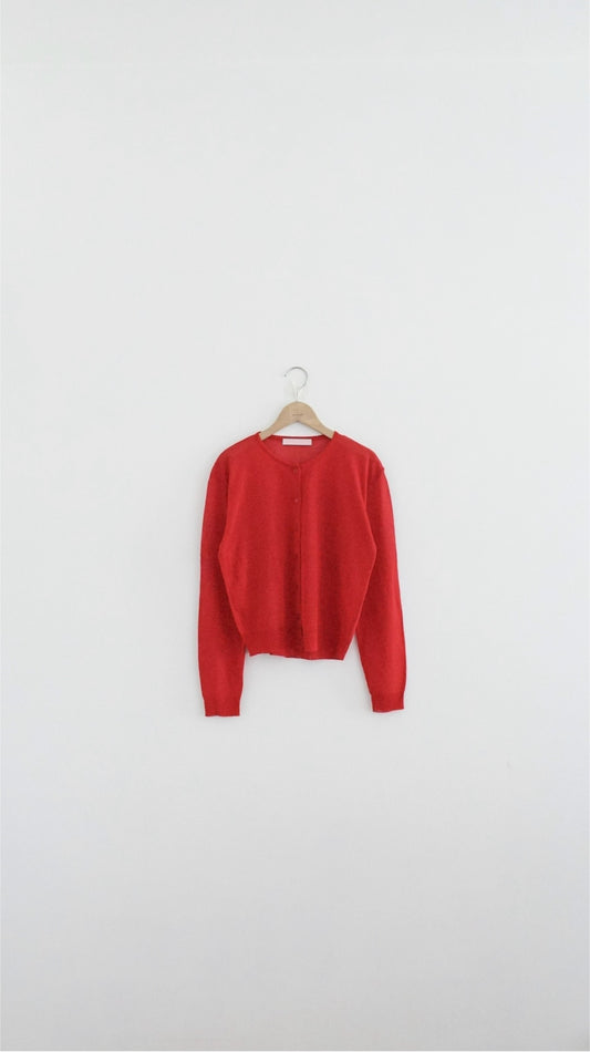airy sheer cardigan in red (pre-order)