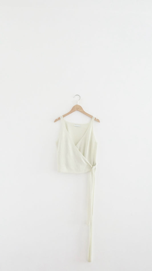 kimono tie vest in light green (pre-order)