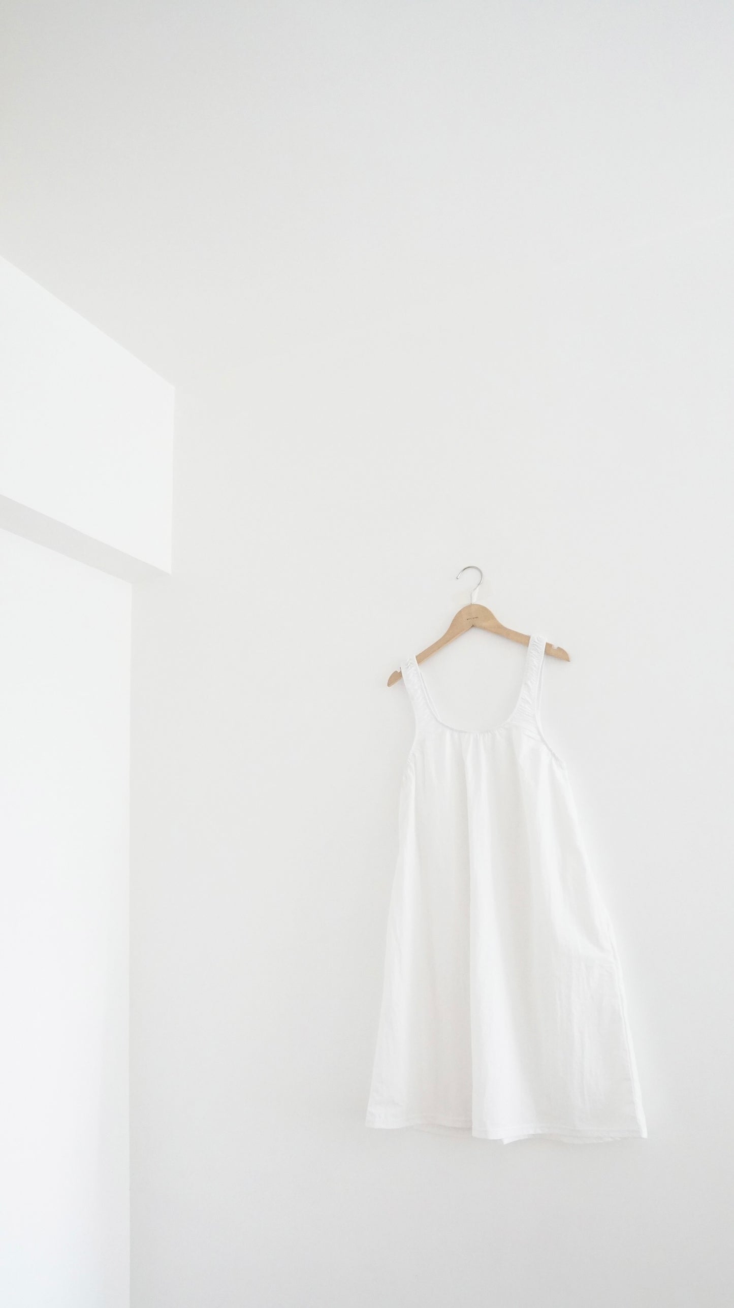 ease a-line tank dress in white (pre-order)