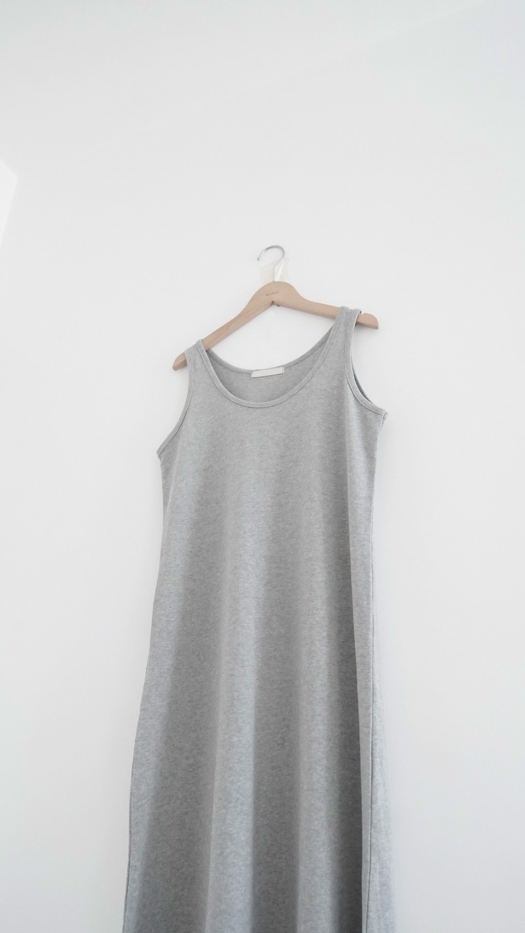 classic a-line cotton dress in grey (pre-order)